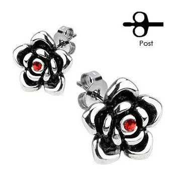 Náušnice Naušnice pecky růže chirurgická ocel HWSSEM116