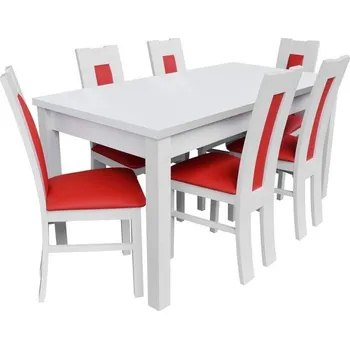 Nábytek Jídelní set pro 6 osob RK017, Barva dřeva: wenge, Potah: Casablanca 2308 MIRJAN 5902928422283