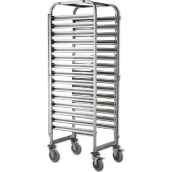 Servírovací stolek Vozík regálový nerez 15 polic