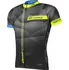 cyklistický dres Force Best krátký rukáv černý/fluo, XXXL