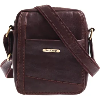 Pánská kožená taška přes rameno Sendi Design CTMG 740 hnědá