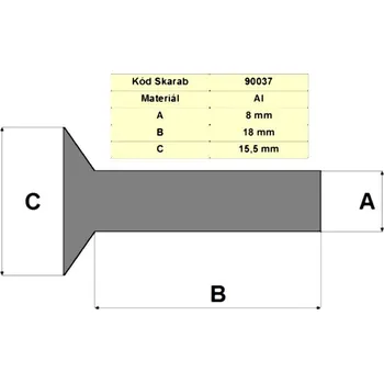 Nýt Nýt 8*18 Al plochá hlava