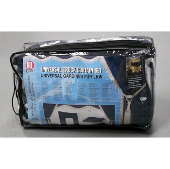 Stínítko do auta Záclony sada, modrá-bílá