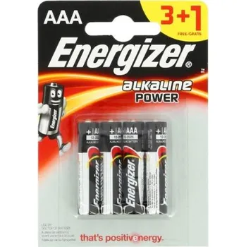 Baterie alkalická Energizer AAA 1,5V (R03) 3+1