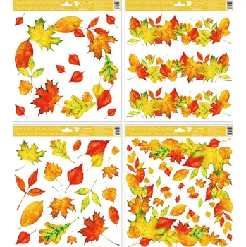 Okenní dekorace Okenní fólie 30x33,5 cm, podzimní listí