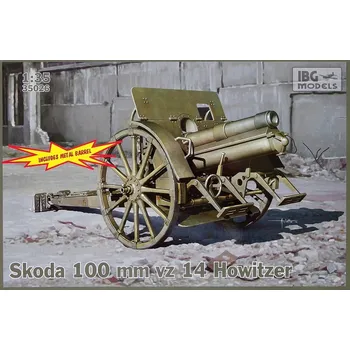 Plastikový model IBG 1/35 Skoda 100mm vz 14 Howitzer w/ metal barrel