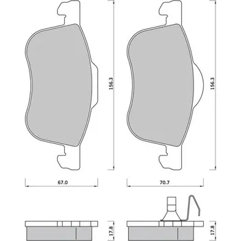 Brzdová destička Sada brzdových destiček STARLINE