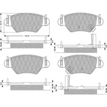 Brzdová destička Sada brzdových destiček STARLINE