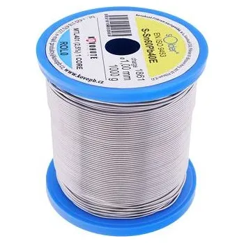 Páječka Kovohutě Příbram pájka trubičková, Sn63Pb37E, tavidlo MTL401 průměr trubičky 1,0 mm množství 1000 g