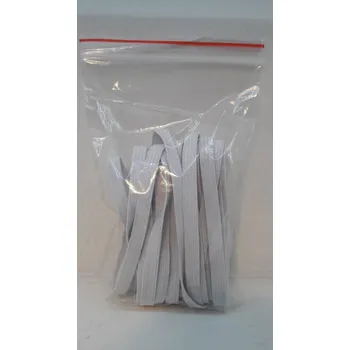 Textilie Guma plochá (pruženka) 8mm TYP TG 108, Praktické balení 5m Barva: 0003 bílá