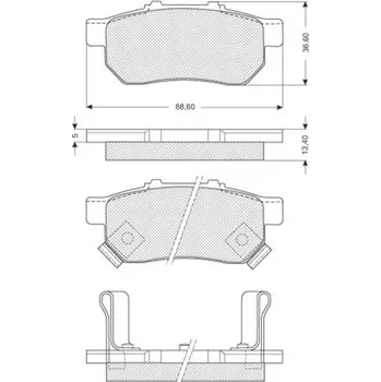 Brzdová destička Sada brzdových destiček STARLINE