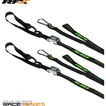 Upínací popruh Upínací popruhy na motorku RaceFX 1.0 Tie Downs Black Hi-Viz LE