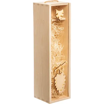 Stojan na víno Kazeta na 1 víno - plexi + hrozen a list