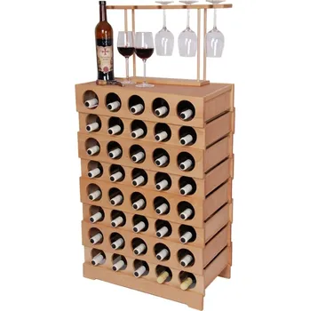 Vinotéka Domácí vinotéka 652 - Dřevěná vinotéka na 40 lahví vína