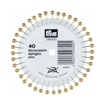 špendlíky o rozměru 38x0.65mm s perleťovou hlavičkou