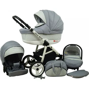 Kočárek Raf-pol Baby Lux Alu way 2v1 2022 Silver + u nás ZÁRUKA 3 ROKY