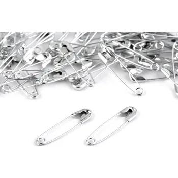 Spínací špendlíky délka 22 mm 100ks - 1 stříbrná