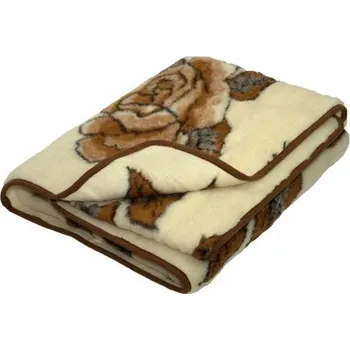 deka Deka z ovčí vlny merino Růže 140x200