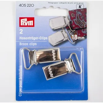 Galanterie klipsy na šle 18mm 2ks