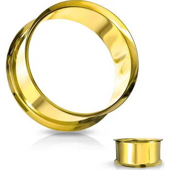 Piercing Šperky4U Tunel do ucha zlacený - TN01096GD-04