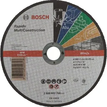 Řezný kotouč Bosch - Řezný kotouč rovný Rapido Multi Construction ACS 46 V BF, 180 mm, 1,6 mm, 25 BAL