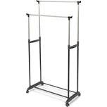 Compactor ECO Stender - dvojitý výsuvný stojan na šaty, pojízdný, 83,5 x 44 x 85 -165 cm