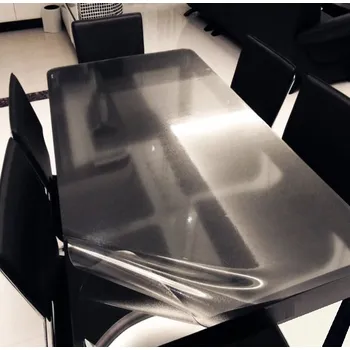 Stolování Mekke sklo Ubrus na stůl z měkkého skla 66x75 cm Ubrus: Lesklá černá fólie