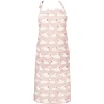 Růžová kuchyňská zástěra s labutěmi - 70*90 cm