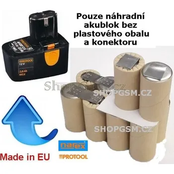 AEB Baterie Protool AP-DSP-12E 12V 3000mAh články Panasonic KIT