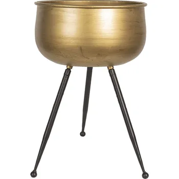 Květináč Bronzový kovový retro květináč - Ø30*47 cm