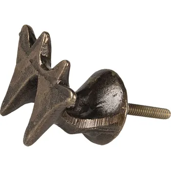 Dveřní kování Hnědá kovová úchytka Kachní nohy - 4*4 cm