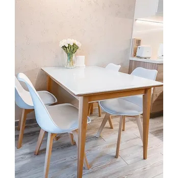 ubrus Mekke sklo Ubrus na stůl z měkkého skla 66x75 cm Ubrus: Průhledná lesklá folie