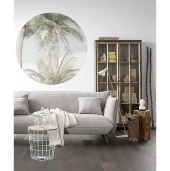 Fototapeta Kulatá samolepicí fototapeta Palmy D1-027 / kruhová vliesová foto tapeta Hush (ø 125 cm) kulaté fototapety Komar Dots