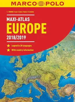 Maxi Atlas: Europe 2018/2019 1:750 000 - Marco Polo (2018, kroužková)