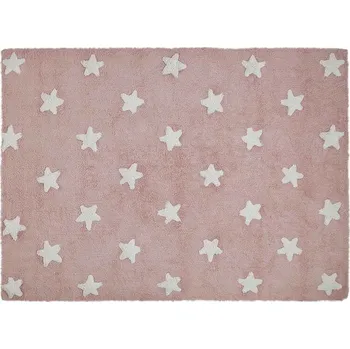 Koberec Bavlněný koberec růžový s hvězdičkami Lorena Canals - Stars