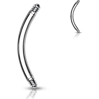 Piercing Šperky4U Piercing - náhradní tyčka zahnutá, závit 1,6 mm - ND018-1611