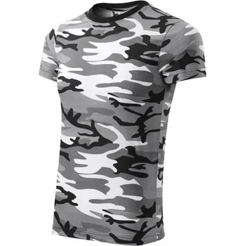 Pánské tričko MALFINI Triko CAMOUFLAGE UNISEX 160g, různé barvy VELIKOST XS camouflage grey