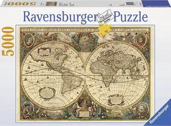 puzzle Ravensburger Stará mapa světa 5000 dílků