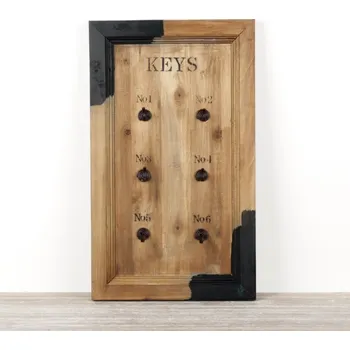 Věšák Dřevěný věšák na klíče 53x31cm
