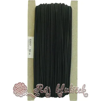 Textilní guma Guma klobouková 2 mm - černá