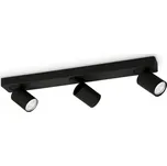 Ideal Lux 229058 stropní a nástěnná bodová lampa Rudy 3x35W | GU10 - černá + Žárovka zdarma + Dárek zdarma