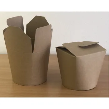 Jednorázové nádobí Bio produkty Papírový box na nudle velký - 750ml hnědý (cena za 50ks)