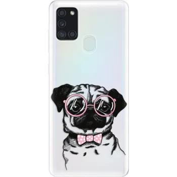 Pouzdro na mobilní telefon Silikonové pouzdro iSaprio - Samsung Galaxy A21s - The Pug (Odolný silikonový kryt, obal, pouzdro iSaprio - Samsung Galaxy A21s - The Pug - skvělá ochrana a pružnost, stylový UV potisk, lehkost, tiskne se v České republice)