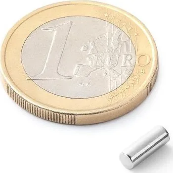 Dekorativní magnet Neodymový tyčový magnet Ø 3 mm, v. 8 mm, síla 400 g