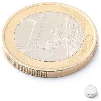 Dekorativní magnet Neodymový magnet kotouč Ø 3 mm, v. 1 mm, síla 210 g