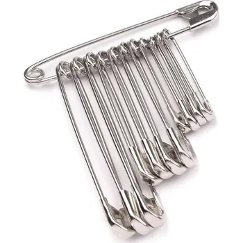 Spínací špendlíky mix velikostí 12ks - nikl