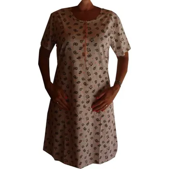 Dámská noční košile xcena Dámská bavlněná noční košile kr. rukáv šedá XL