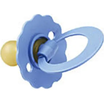 dudlíky Vulkan Prima Baby kaučuk kulatý Flora modrá