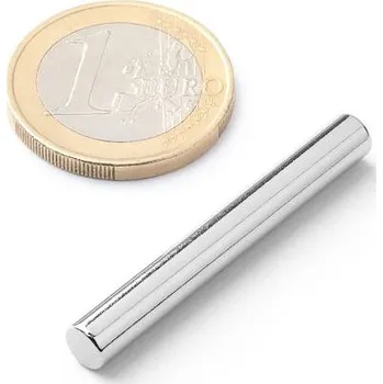 Dekorativní magnet Neodymový tyčový magnet Ø&nbsp;5&nbsp;mm, v.&nbsp;40&nbsp;mm, síla 1,2&nbsp;kg