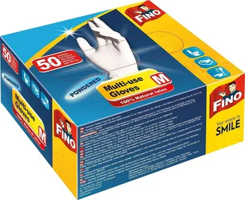 Čisticí rukavice FINO Jednorázové rukavice pudrované M 50 ks